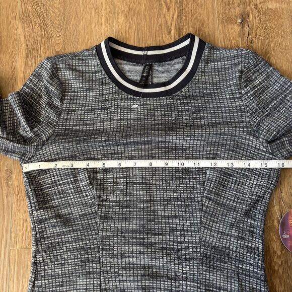 Bebop Navy Heathered Knit Long Sleeve Dress - Size Medium - NWT - Picture 7 of 7